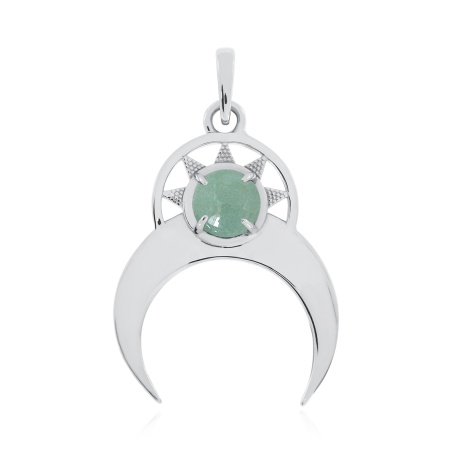 Купить оптом подвеска из серебра с авантюрином 3340361961-1 от Krasnoe