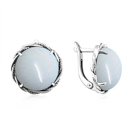 Купить оптом серьги из серебра с лунным камнем 2340935042 от Krasnoe