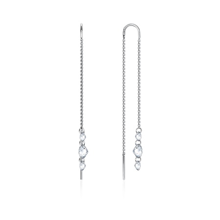 Купить оптом серьги из серебра с фианитами 2340200758-2 от Krasnoe