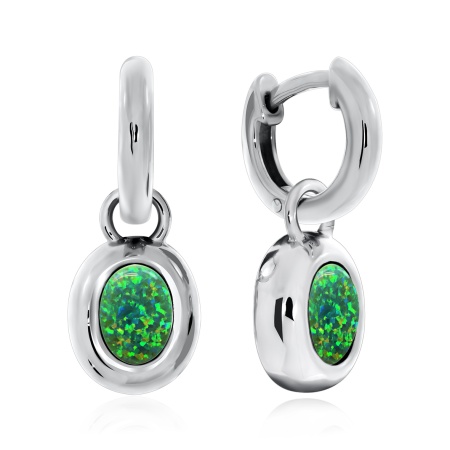 Купить оптом серьги из серебра с опалами 2340250366-60 от Krasnoe