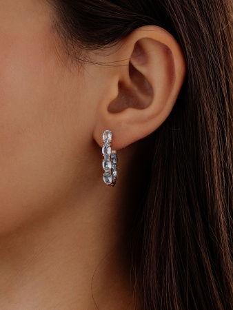 Купить оптом серьги из серебра с топазами 2320071182 от Krasnoe