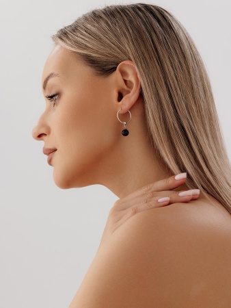 Купить оптом серьги из серебра с синтетическими авантюринами 2340364338-1 от Krasnoe