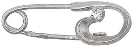 Купить оптом брошь из серебра с фианитом 3207027013 от Krasnoe