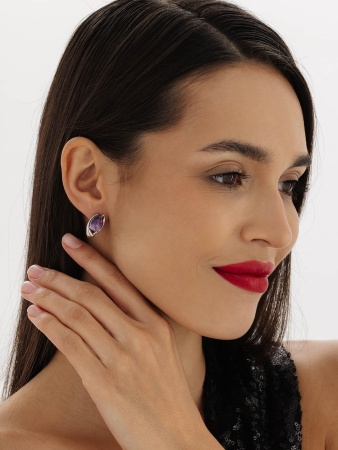 Купить оптом серьги из серебра с чароитами 2340462362 от Krasnoe