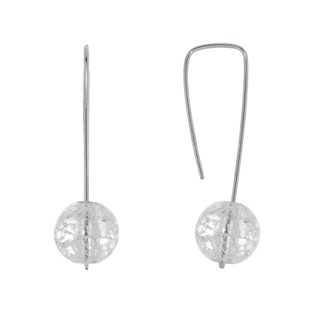 Купить оптом серьги из серебра с кристалл ювелирныйами 2340291062 от Krasnoe