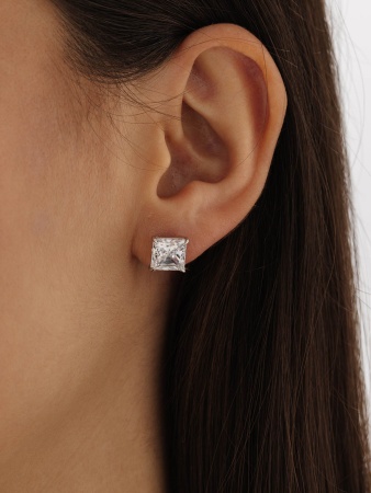 Купить оптом пусеты из серебра с фианитами 2340201912-1 от Krasnoe