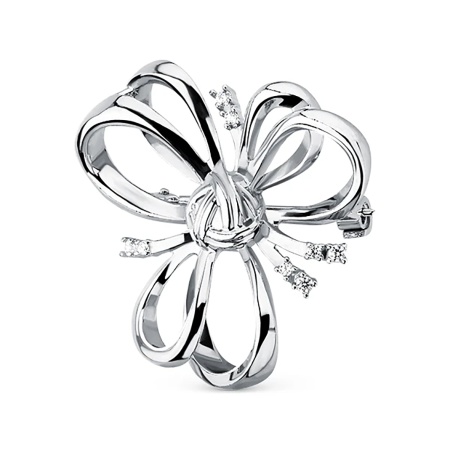 Купить оптом брошь из серебра с фианитами 3207024443л от Krasnoe