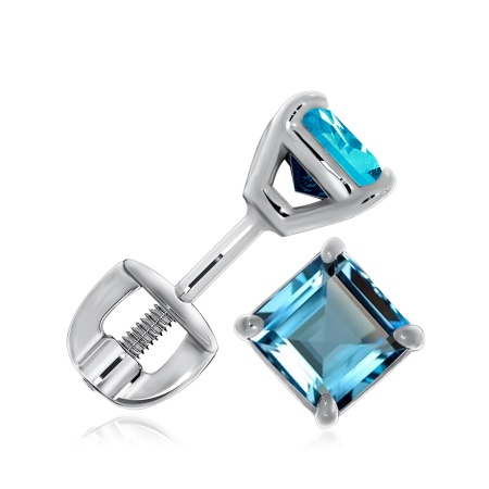 Купить оптом пусеты из серебра с фианитами 2340200280-76 от Krasnoe