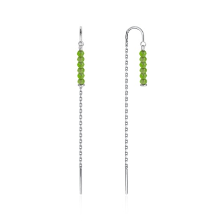 Купить оптом серьги из серебра с хризолитами 2340134502-1-9 от Krasnoe