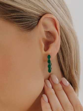 Купить оптом серьги из серебра с агатами 2340391182-60 от Krasnoe