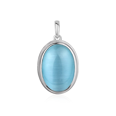 Купить оптом подвеска из серебра с кошачий глазом 3340266378-70 от Krasnoe