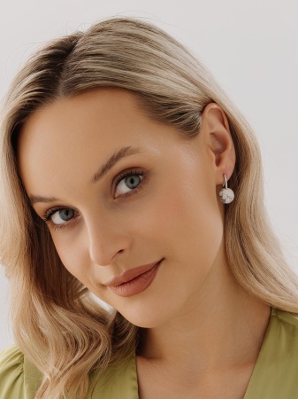 Купить оптом серьги из серебра с кахолонгами 2340К04318 от Krasnoe