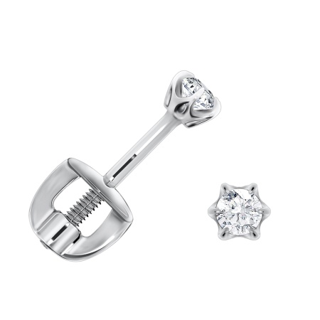 Купить оптом пусеты из серебра с фианитами П340200325 от Krasnoe