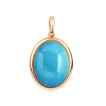 Купить оптом подвеска из серебра с бирюзой 3320315154 от Krasnoe