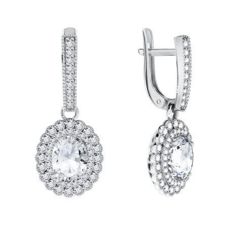 Купить оптом серьги из серебра с фианитами 2340200184л от Krasnoe