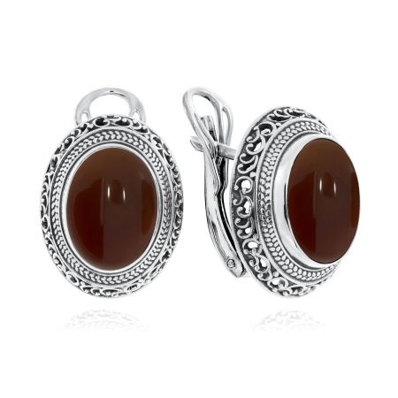 Купить оптом серьги из серебра с агатами 2310390927-40 от Krasnoe