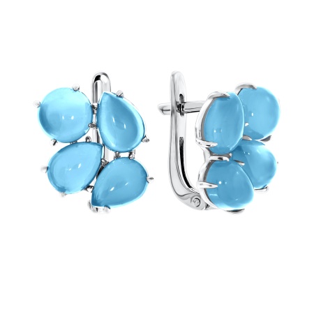 Купить оптом серьги из серебра с ситаллами 2340882911-73 от Krasnoe