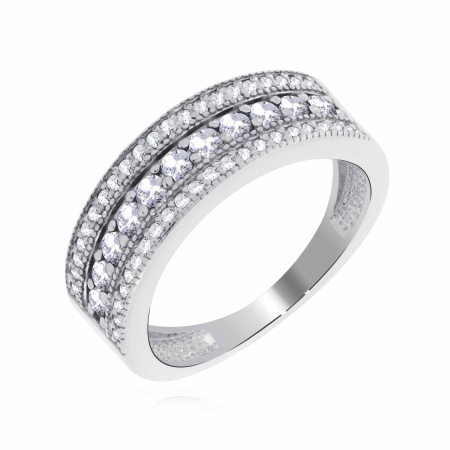 Купить оптом кольцо из серебра с фианитами 1340201461л от Krasnoe