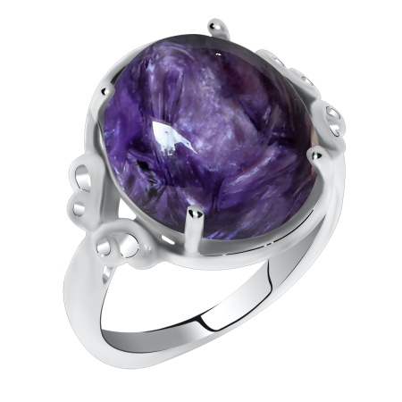 Купить оптом кольцо из серебра с чароитом 1340460111 от Krasnoe