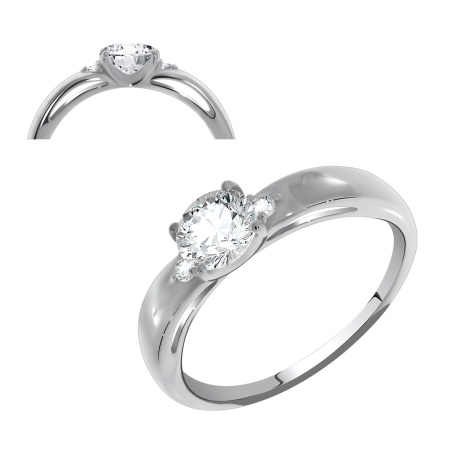 Купить оптом кольцо из серебра с фианитами 1340200259 от Krasnoe