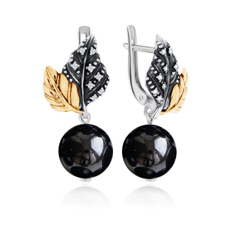 Купить оптом серьги из серебра с агатами и фианитами 2317392272-20 от Krasnoe