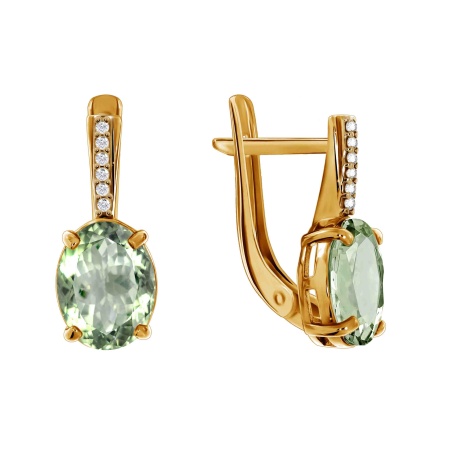 Купить оптом серьги из серебра с аметистами и фианитами 2320790219л-69 от Krasnoe