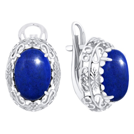Купить оптом серьги из серебра с лазуритами 2340475723 от Krasnoe