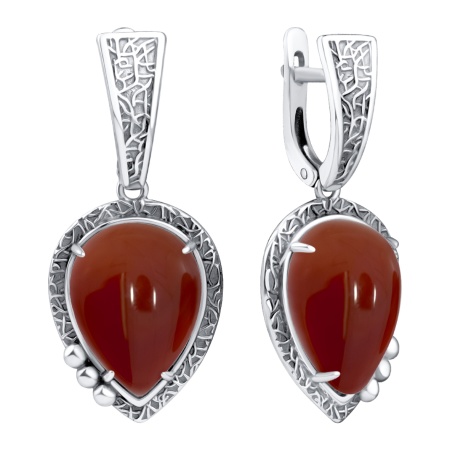 Купить оптом серьги из серебра с агатами 2310395788-31 от Krasnoe