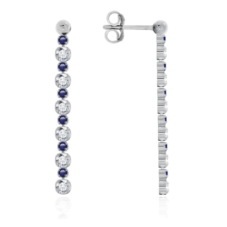 Купить оптом пусеты из серебра с фианитами 2340202630л от Krasnoe