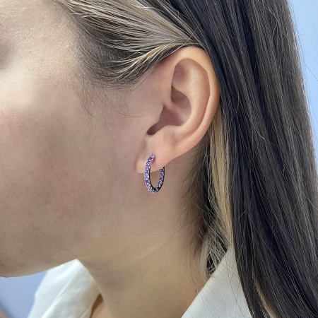 Купить оптом серьги из серебра с аметистами 2340061315 от Krasnoe