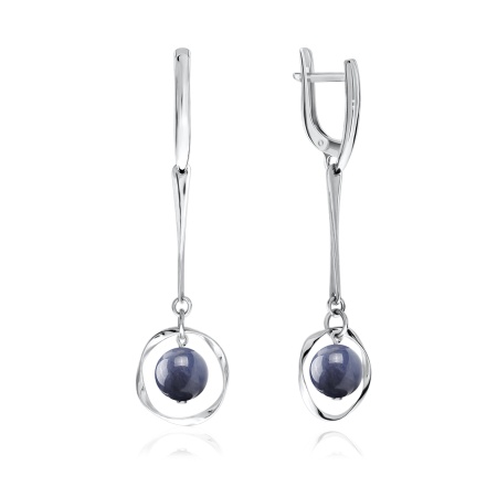 Купить оптом серьги из серебра с танзанитами 2340960778 от Krasnoe