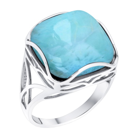 Купить оптом кольцо из серебра с ларимаром 1340Л15134 от Krasnoe