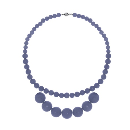 Купить оптом колье из серебра с ангелитами 8340876082-50 от Krasnoe