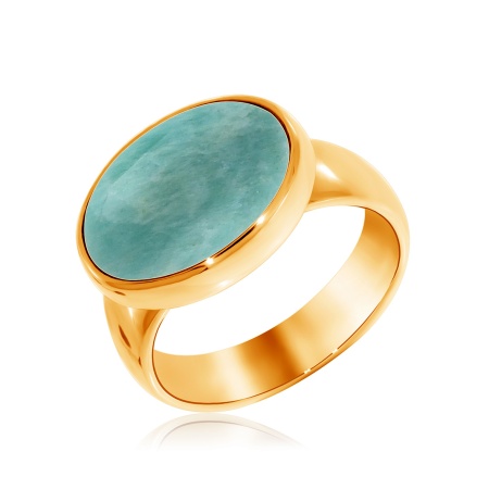 Купить оптом кольцо из серебра с амазонитом 1320370932 от Krasnoe