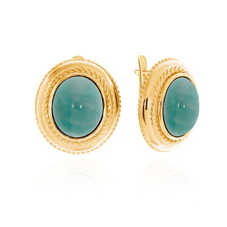 Купить оптом серьги из серебра с амазонитами 2320370933 от Krasnoe