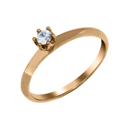 Купить оптом кольцо из серебра с фианитом 1320200025 от Krasnoe