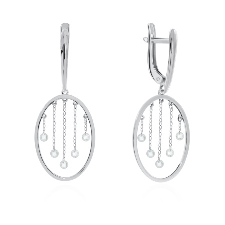 Купить оптом серьги из серебра с фианитами 2340201922 от Krasnoe