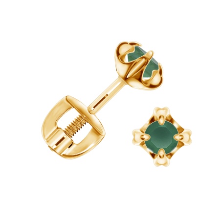 Купить оптом пусеты из серебра с агатами П320392340-60 от Krasnoe