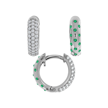 Купить оптом серьги из серебра с ситаллами и фианитами 2340871276л-60 от Krasnoe