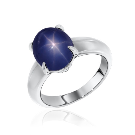 Купить оптом кольцо из серебра с сапфир звездчатыйом 1340940376-8 от Krasnoe