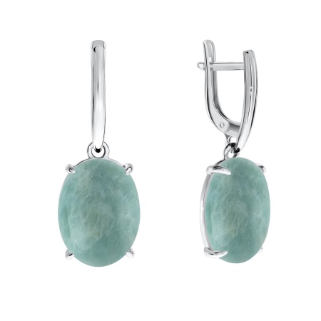 Купить оптом серьги из серебра с амазонитами 2340370510 от Krasnoe