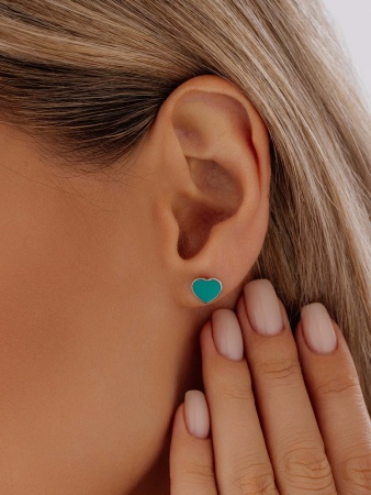 Купить оптом пусеты из серебра с эмалью 2364405419-70 от Krasnoe