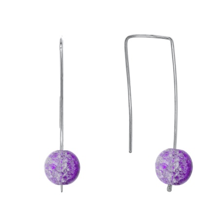 Купить оптом серьги из серебра с кристалл ювелирныйами 2340291064-30 от Krasnoe