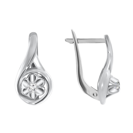 Купить оптом серьги из серебра с фианитами 2340200191-1 от Krasnoe