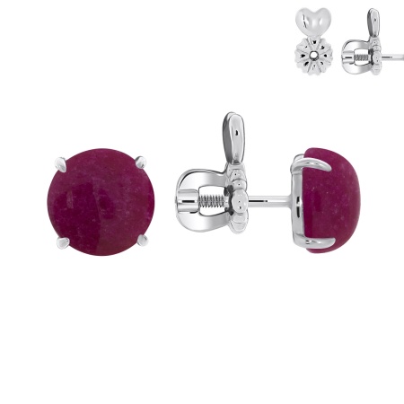 Купить оптом пусеты из серебра с агатами П340392680-37 от Krasnoe