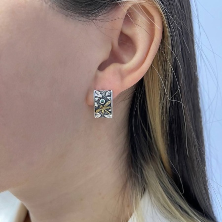 Купить оптом серьги из серебра с ситаллами 2317881766-64 от Krasnoe