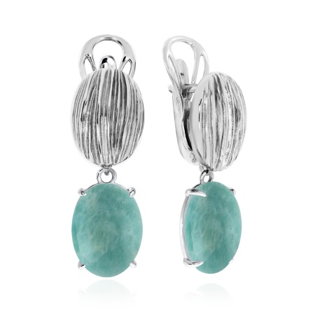 Купить оптом серьги из серебра с амазонитами 2340371373 от Krasnoe