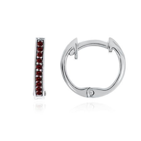 Купить оптом серьги из серебра с гранатом 2340150176 от Krasnoe