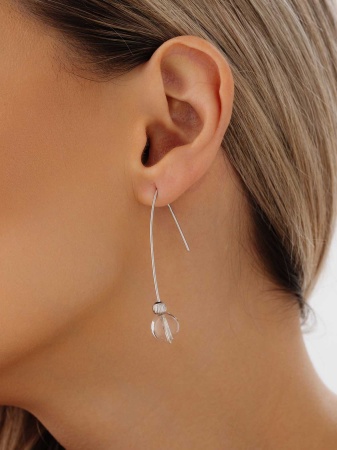 Купить оптом серьги из серебра с хрусталём 2340521068 от Krasnoe