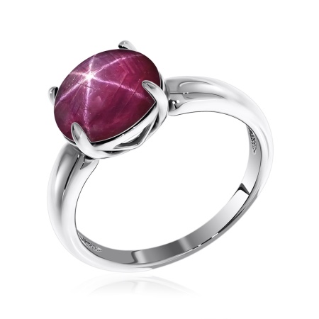 Купить оптом кольцо из серебра с рубином звездчатым 1340940045-3 от Krasnoe